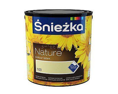 Краска матовая латексная для интерьеров Sniezka NATURE COLOUR LATEX, 2,5 л, 101 серебристая рожь, матовый 26506 фото