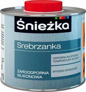 Краска силиконовая жароустойчивая серебрянка Sniezka SREBRZANKA, 0,2 л, серебряный 12426 фото