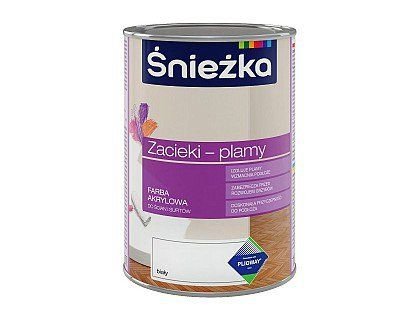 Краска акриловая для следов от протекания и пятен Sniezka ZACIEKI-PLAMY, 1 л, белый 88129 фото