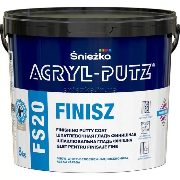 Шпаклевка финишная Sniezka ACRYL-PUTZ® FS20 FINISZ, 0,5 кг, снежно-белый 12331 фото